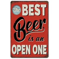 Crazysign Funny Bar Sign Man Cave Vintage Metal Sign The Best Is An Open Sign For Garage Home Bar Wall Decor 234