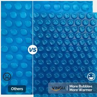 Vingli 12Mil Solar Pool Cover Rectangle Solar Blanket For Inground Pool And Aboveground Swimming Pool Blue 18 X 36