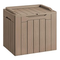 Devoko 30 Gallon Resin Deck Box Outdoor Indoor Waterproof Storage Box For Patio Pool Accessories Storage For Toys Cushion Garden