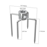 Only Fire Rotisserie Meat Forks For Most Grills - Include 2Pcs 4 Pronged Rotisserie Forks And 1Pc Double Sided 4 Pronged Rotisserie Fork