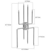 Only Fire Rotisserie Meat Forks For Most Grills - Include 2Pcs 4 Pronged Rotisserie Forks And 1Pc Double Sided 4 Pronged Rotisserie Fork