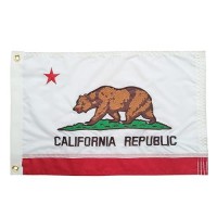 Syii California Boat Flag 12X18 Inch Made In Usa  Embroidery State Of California Small Ca Flags With 2 Brass Grommets  Heavy Duty Nylon Outdoor Banner For Yacht