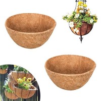 Riare 2 Pack 18 Inch Round Coco Liners Replacement 100 Natural Coconut Coir Liners For Hanging Baskets Garden Flower Vegetabl