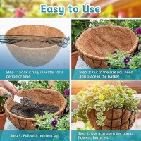 Riare 2 Pack 18 Inch Round Coco Liners Replacement 100 Natural Coconut Coir Liners For Hanging Baskets Garden Flower Vegetabl