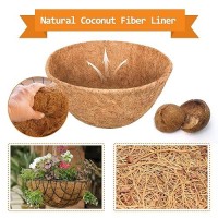 Riare 6 Pack 10 Inch Round Coco Liners Replacement 100 Natural Coconut Coir Liners For Hanging Baskets Garden Flower Vegetabl