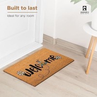 Bee 29X17 Coir Doormats For Outdoor Entrance Outdoor Welcome Mat For Entryway Porch Antislip Pvc Coconut Fiber Su