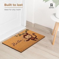 Monkey 29X17 Coir Doormats For Outdoor Entrance Outdoor Welcome Mat For Entryway Porch Antislip Pvc Coconut Fiber