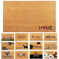 Home Heart 29X17 Coir Doormats For Outdoor Entrance Outdoor Welcome Mat For Entryway Porch Antislip Pvc Coconut F