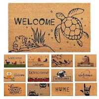 Turtle 29X17 Coir Doormats For Outdoor Entrance Outdoor Welcome Mat For Entryway Porch Antislip Pvc Coconut Fiber