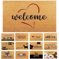 Welcome Heart 29X17 Coir Doormats For Outdoor Entrance Outdoor Welcome Mat For Entryway Porch Antislip Pvc Coconu