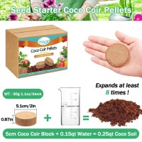 Legigo 50 Pcs 50Mm Organic Coco Coir Pellets For Plants Compressed Coconut Coir Potting Soil Coco Fiber Pellets Coco Coir Soil