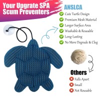 Anslca Hot Tub Scum Absorber 2 Pack Scum Turtle Hot Tub Cleaner Hot Tub Sponges To Soak Up Oils Must Have Hot Tub Accessories