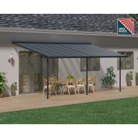 Palram Canopia Sierra 10 X 28 Patio Cover Graybronze