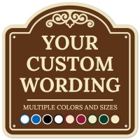 Sigo Signs Custom Indooroutdoor Decorative Sign Custom Personalized Brown Background Sign 8X8 Inches Acm Fade Resistant Mad