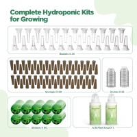 Letpot 172 Pcs Seed Pod Kits Hydroponics Growing Sponges Grow Anything Kit Pod For Hydroponic With 60 Sponges 2 Nutrients 25