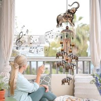 Wind Chimes For Outside Elephant Gifts For Women Elephants Decor Birthday Gift For Mom Grandma Windchimes Clearance Outdoor Ga