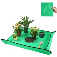 Onlysuki Large Gardening Mat For Indoor Plant Transplanting And Dirt Control Portable Repotting Tray Succulent Potting Mat Gard