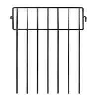 Adavin Black Animal Barrier Fence24 Pack 12 Inl X12 Inh No Dig Garden Decorative Fence 15 Gap Rustproof Metal Dig Deterr