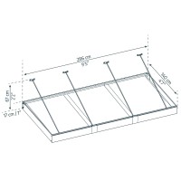 Palram Canopia Sophia Xl 3000 9 X 5 Awning Grayclear