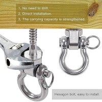 Benelabel Set Of 6 Permanent Antirust Stainless Steel 304 Screw Bracket Heavy Duty Swing Hanger 1800Lb Capacity Indoor Outdoor