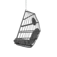 Hanging Egg Chair Outdoor Without Stand Indoor Aluminum Foldable Swing Egg Chairs Wicker Rattan Hammock Egg Porch Swing With