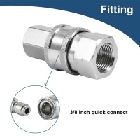 Raincovo Pressure Washer Quick Connect Fittings 38 Inch Adapter Set Stainless Steel Female Thread 4 Pieces