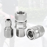 Raincovo Pressure Washer Quick Connect Fittings 38 Inch Adapter Set Stainless Steel Female Thread 4 Pieces