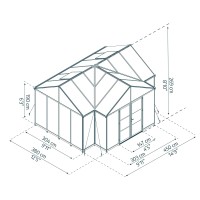 Palram Canopia Triomphe Chalet 12 X 15 Greenhouse