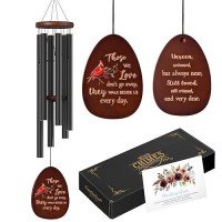 Cardinal Standing On Mistletoe Memorial Wind Chimes For Outside Sympathy Wind Chimes For Loss Of Loved One Mother Father Cardinal Gifts & Sympathy Gift For Bereavement Condolence Funeral