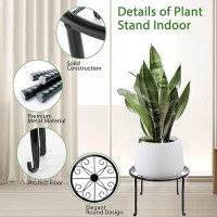 Metal Plant Stand 5 Pack Plant Stands For Indoor Outdoor Plants Multiple Heavy Duty Flower Pot Stand Holder Rustproof Iron Round