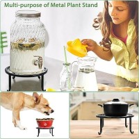 Metal Plant Stand 5 Pack Plant Stands For Indoor Outdoor Plants Multiple Heavy Duty Flower Pot Stand Holder Rustproof Iron Round