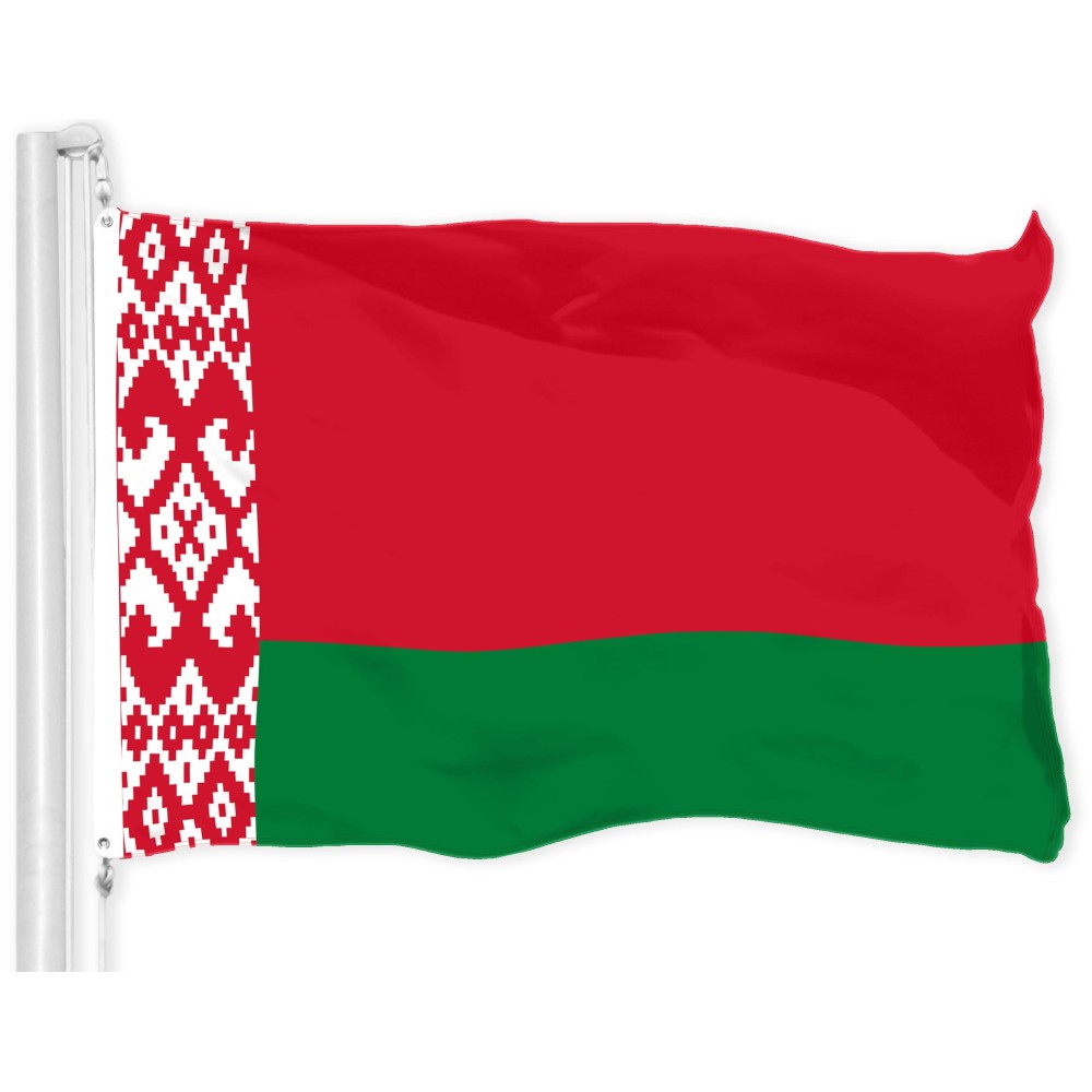 G128 Belarus Belarusian Flag 3X5 Ft Liteweave Pro Series Printed 150D Polyester Country Flag Indooroutdoor Vibrant Colo