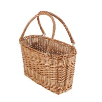 Wicker Picnic Basket With Handle Woven Willow Basket For Eggs Candy Basket Grocery Basket Flower Basket Gift Basket Shopping Bag