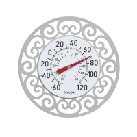 Taylor Decorative Magnetic Screen Thermometer 5 Inch Wireless Thermometer With Easy To Read Numbers For Patio Pool Or Garage