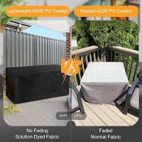 Nettypro Deck Box Cover  Outdoor Patio Waterproof Storage Box Bench Cover For Rectangular 71-100 Gallon Resin Deck Box  46 X 24 X 22 Inch  Black