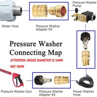 Liulo Tool Pressure Washer Quick Connect Kit Quick Disconnect Kit M22 14Mm Metric Male Thread Quick Connector M22 To 38 Qu