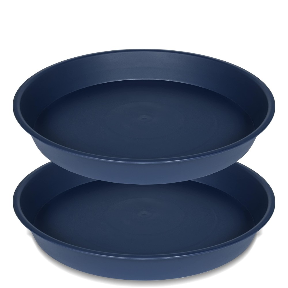 Bleuhome 2 Pack Of 16 17 Inch Plant Saucer 15 Inch Base 23 Depth Plant Trays For Pots Plastic Plant Saucers For Indoors