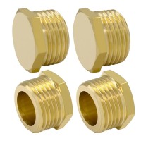 Hooshing 4Pcs 34 Ght Male Garden Hose End Cap Plug Garden Irrigation Pipe Fittings Water Tubing Stopper