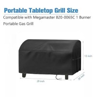 Jungda Grill Cover For Megamaster 1 Burner Portable Gas Grill Waterproof Small Table Top Bbq Grill Cover Heavy Duty 600D Outdoor