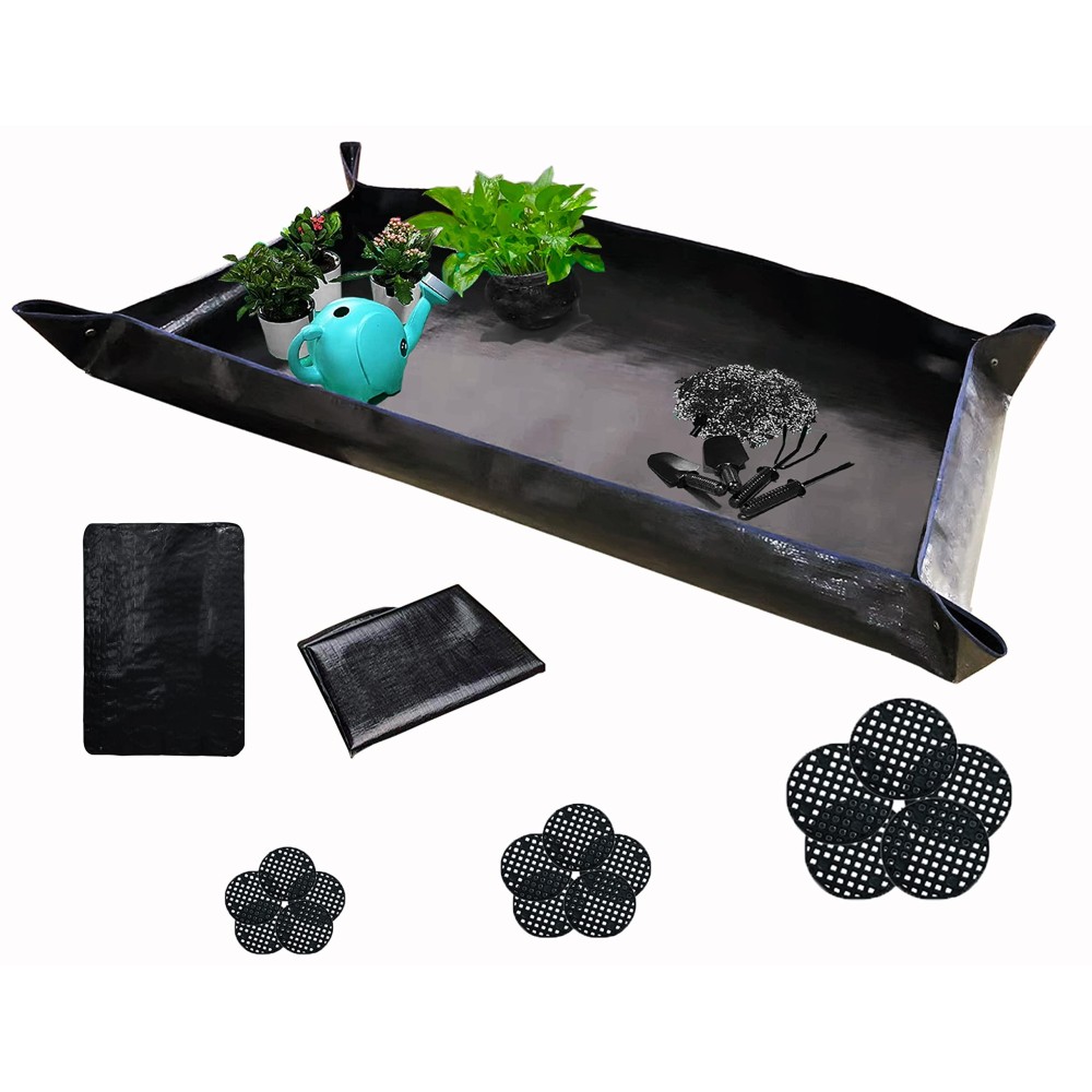 Plant Repotting Mat For Indoor Plants Potting Soil 43 X 29 Large Waterproof Plant Repotting Potting Tray Portable Potting