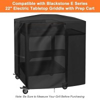 Jungda Grill Cover For Blackstone Model 8003 Eseries 22 Electric Tabletop Griddle With Prep Cart Waterproof Heavy Duty Indoor