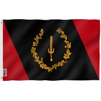 Anley Fly Breeze 3X5 Foot Black American Heritage Flag Canvas Header And Double Stitched Afro African American Heritage Blac