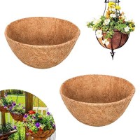 Riare 2 Pack 20 Inch Round Coco Liners Replacement 100 Natural Coconut Coir Liners For Hanging Baskets Garden Flower Vegetabl