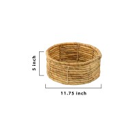 Serene Spaces Living Ecofriendly Water Hyacinth Basket Natural And Durable Multipurpose Decorative Storage Solution Potted P