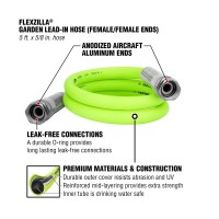 Flexzilla Garden Leadin Hose 58 X 5 Femalefemale 34 11 12 Ght Fittings