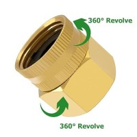 Hooshing 3Pcs Brass Garden Hose Swivel Adapter 34 Ght To 1 Npt Female To Female Connector Pipe Fittings