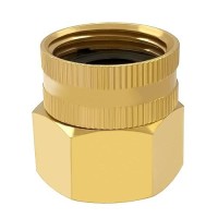 Hooshing 3Pcs Brass Garden Hose Swivel Adapter 34 Ght To 1 Npt Female To Female Connector Pipe Fittings