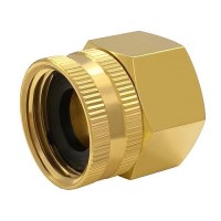 Hooshing 3Pcs Brass Garden Hose Swivel Adapter 34 Ght To 1 Npt Female To Female Connector Pipe Fittings