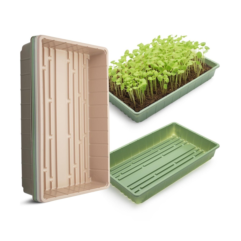 Mr Pen Plastic Growing Trays 5 Pack Assorted Colors Plant Tray Seed Tray Seedling Tray Propagation Tray Plant Trays For