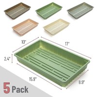 Mr Pen Plastic Growing Trays 5 Pack Assorted Colors Plant Tray Seed Tray Seedling Tray Propagation Tray Plant Trays For